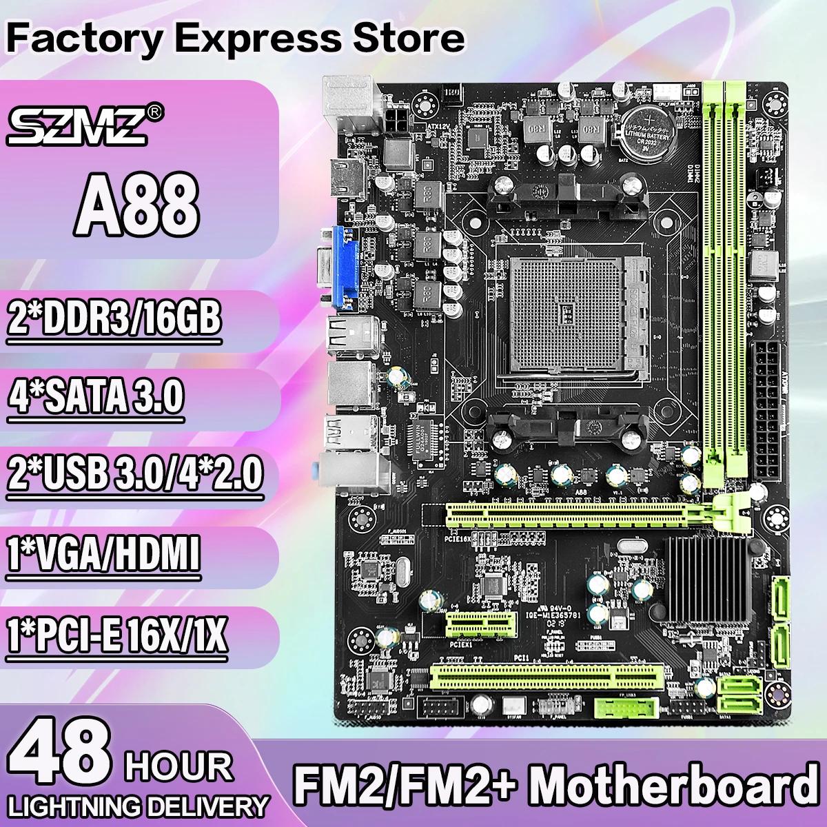 SZMZ A88 ̹ ս , AMD FM2 + ,  A8 A10-7890K, ֽ 2x4, 880K CPU, DDR3, SATA3.0, ִ 16GB USB 3.0
